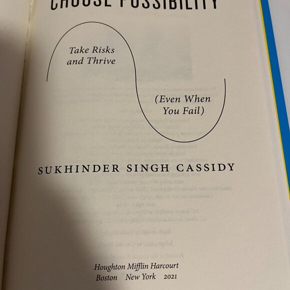 CHOOSE POSSIBILITY Take Risks and Thrive (Even When You Fail) BY SUKHINDER/NEW - Picture 3 of 6
